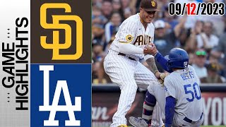 Los Angeles Dodgers vs San Diego Padres GAME HIGHLIGHTS  [TODAY] September 12, 2023