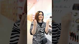 Farah Haris, exploring Allure Beauty Store at The Centarus Mall Islamabad.