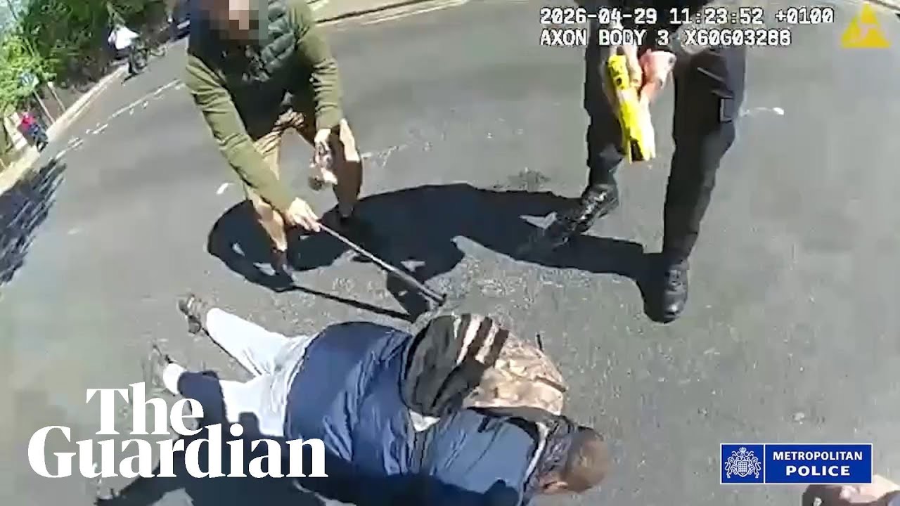 Police bodycam footage shows moment of Golders Green stabbing arrest
