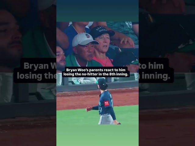 Bryan Woo's parents react to his no-hitter coming to an end