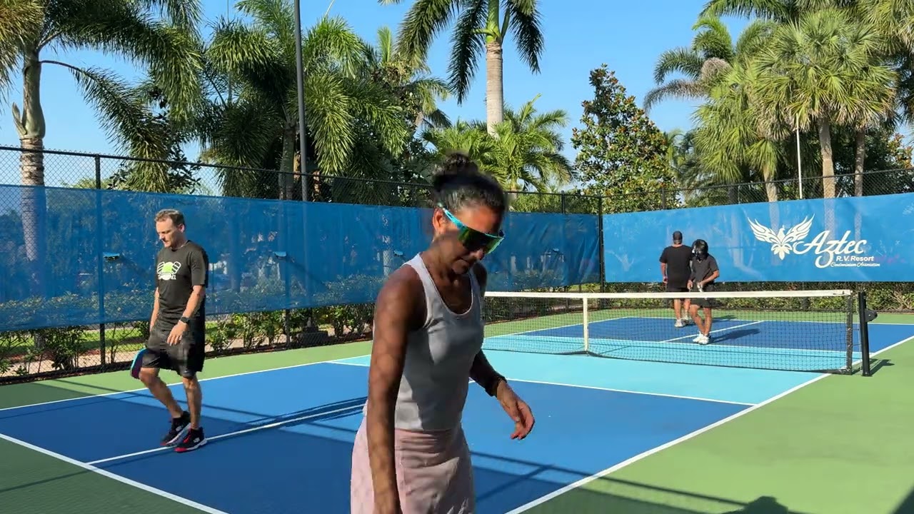 5.0 Pickleball | Matt & Derrick vs Steve & Fab | Aztec RV Resort | Florida | Game 2