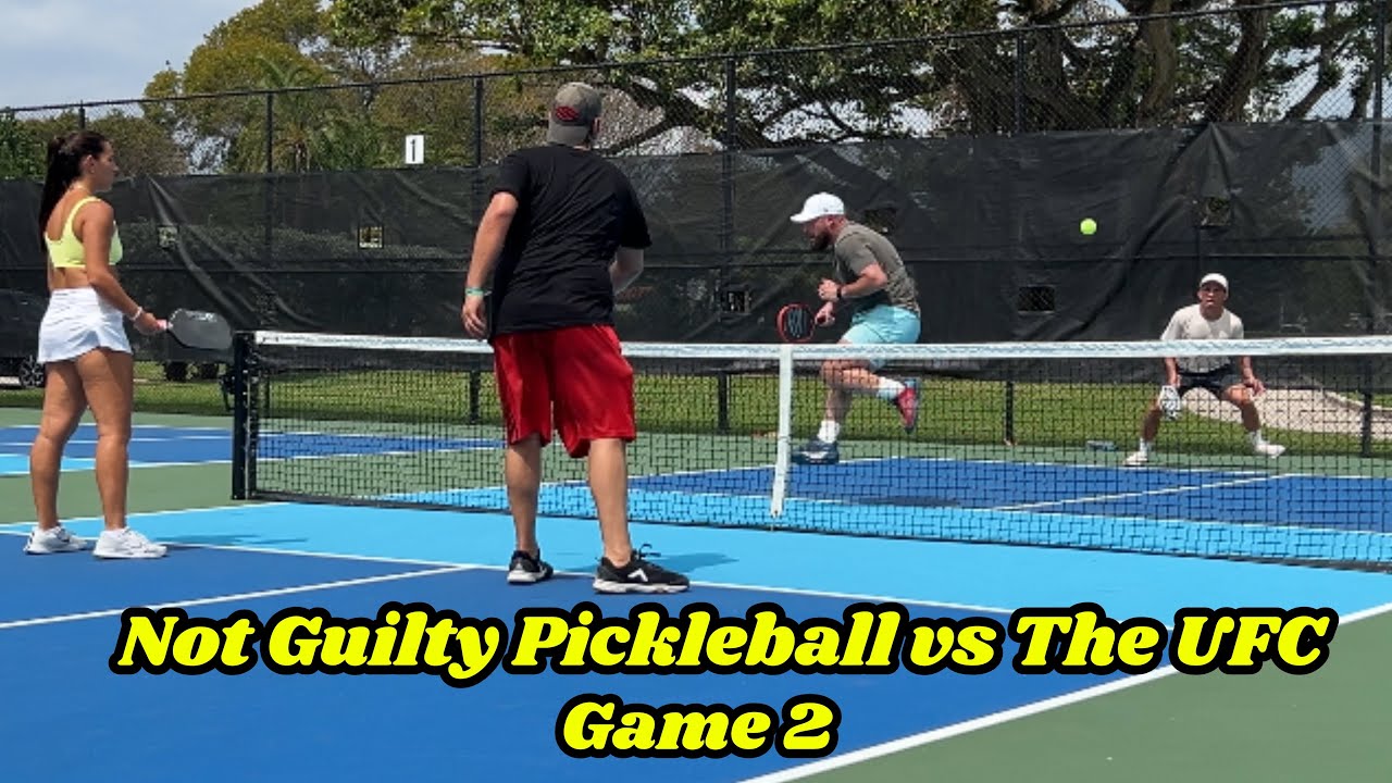 Not Guilty Pickleball vs The UFC Game 2 | Matt & Brooke vs. Daniel & Joe | Miami Beach Golf Club