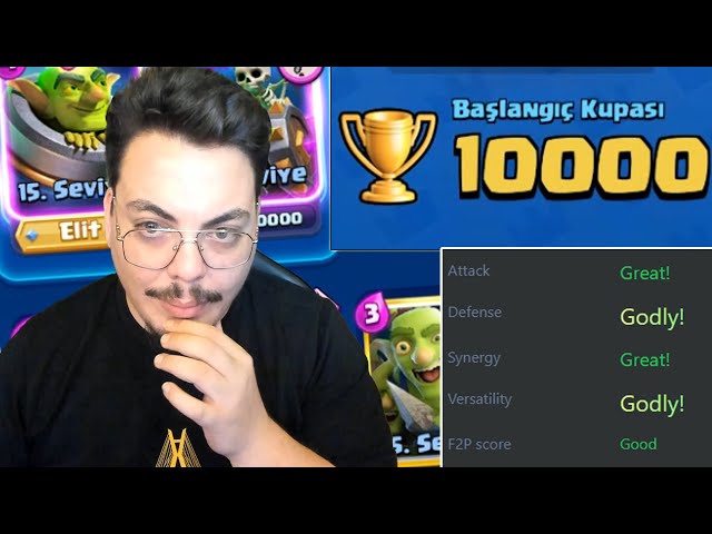 OYUNUN EN İYİ DESTESİYLE 10.000 KUPA OLDUM Clash Royale