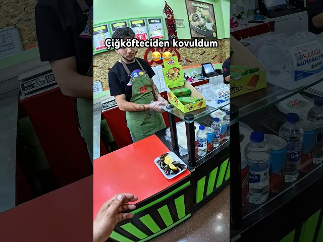Çiğköfteci beni dükkandan kovdu 😂😱 #shorts #keşfet #kurye #viral #fyp #tiktok #reels #trendyolgo
