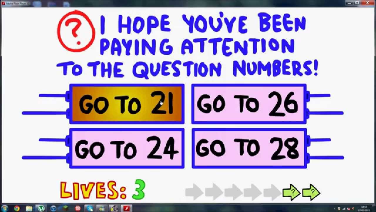 The Impossible Quiz : Answers Part 1 - YouTube