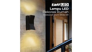 Pratinjau video produk TaffLED Lampu Dinding Hias Outdoor Minimalis Waterproof 6W Warm White - WD079