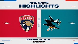 NHL Highlights | Panthers vs. Sharks - January 25, 2025