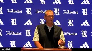 Rice head coach, players on Bayou Bucket game vs. UH