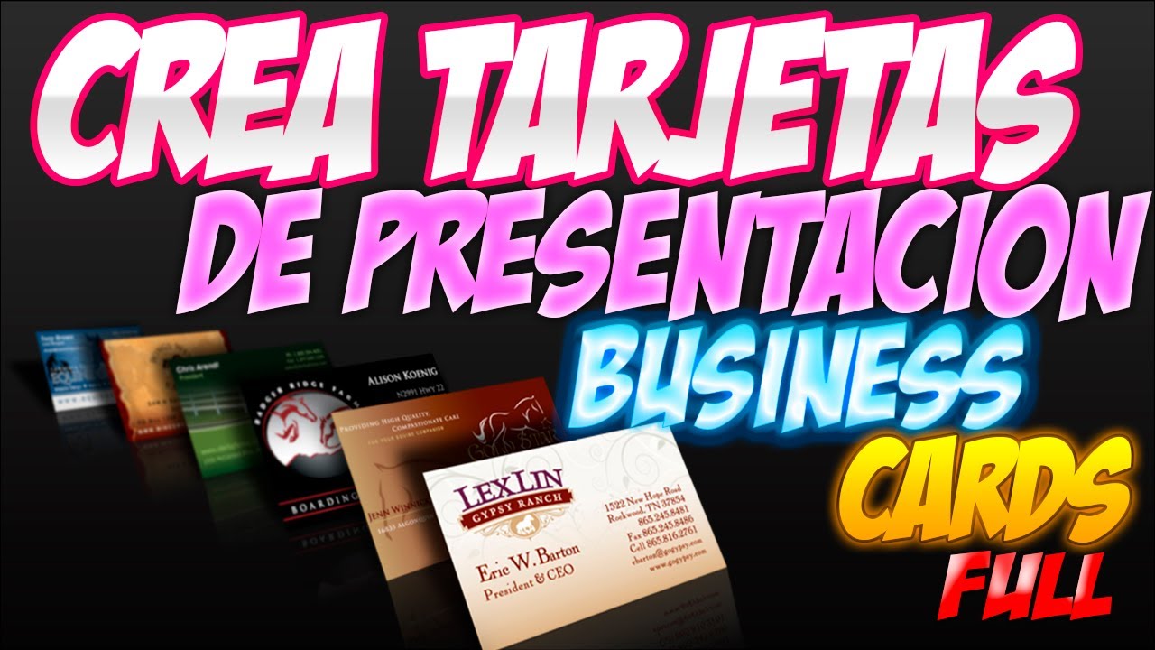 Crea Tarjetas De Presentacion Businesscardsv486 Full Youtube 8381