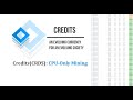 How to mine Credits (CRDS): CPU - only Mining | Argon2d PoW - Masternodes