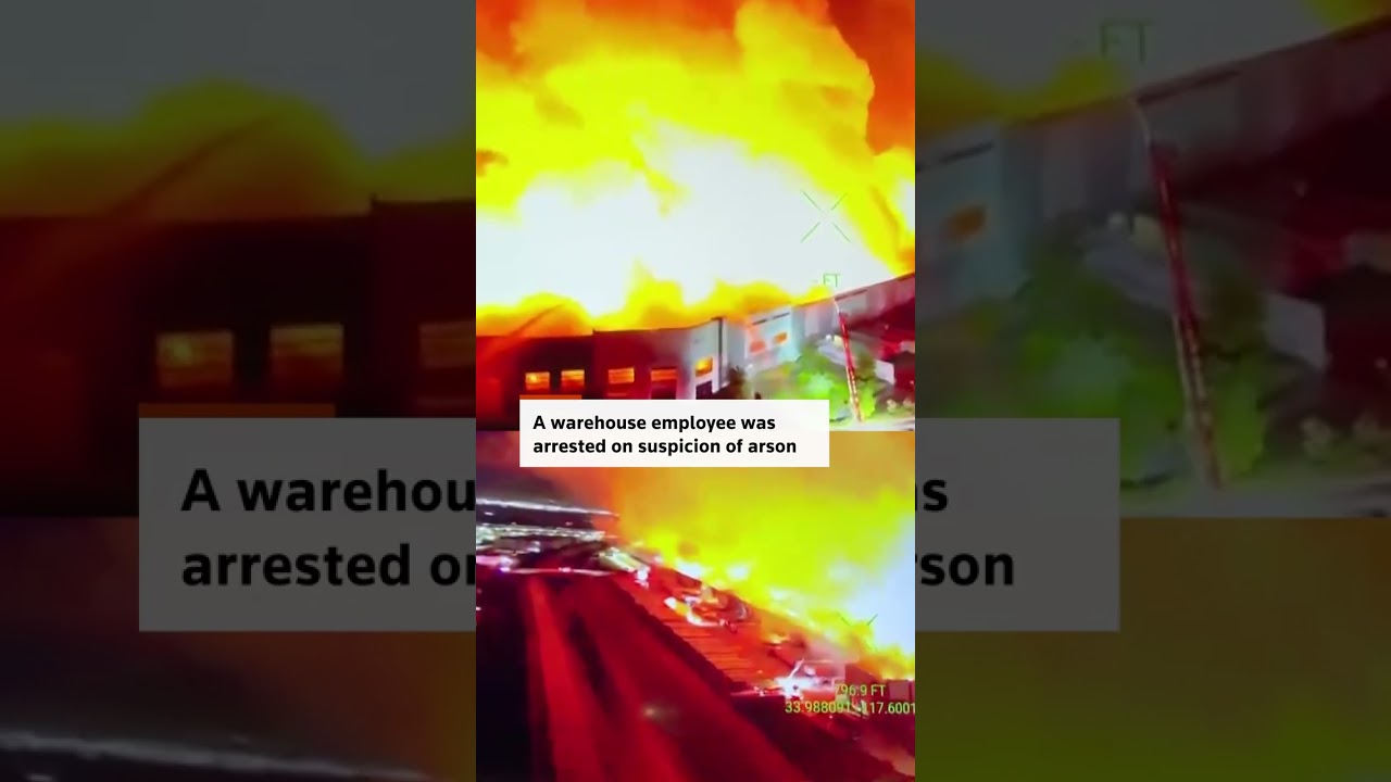 Huge fire destroys toilet paper warehouse in California