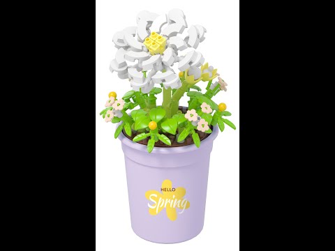 KOCO Stavebnice mini KOCO Květina v květináči plast 6 druhů