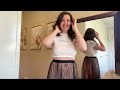 TRANSPARENT BOTTOMS  Try on skirts & pants  mirror view in 4k