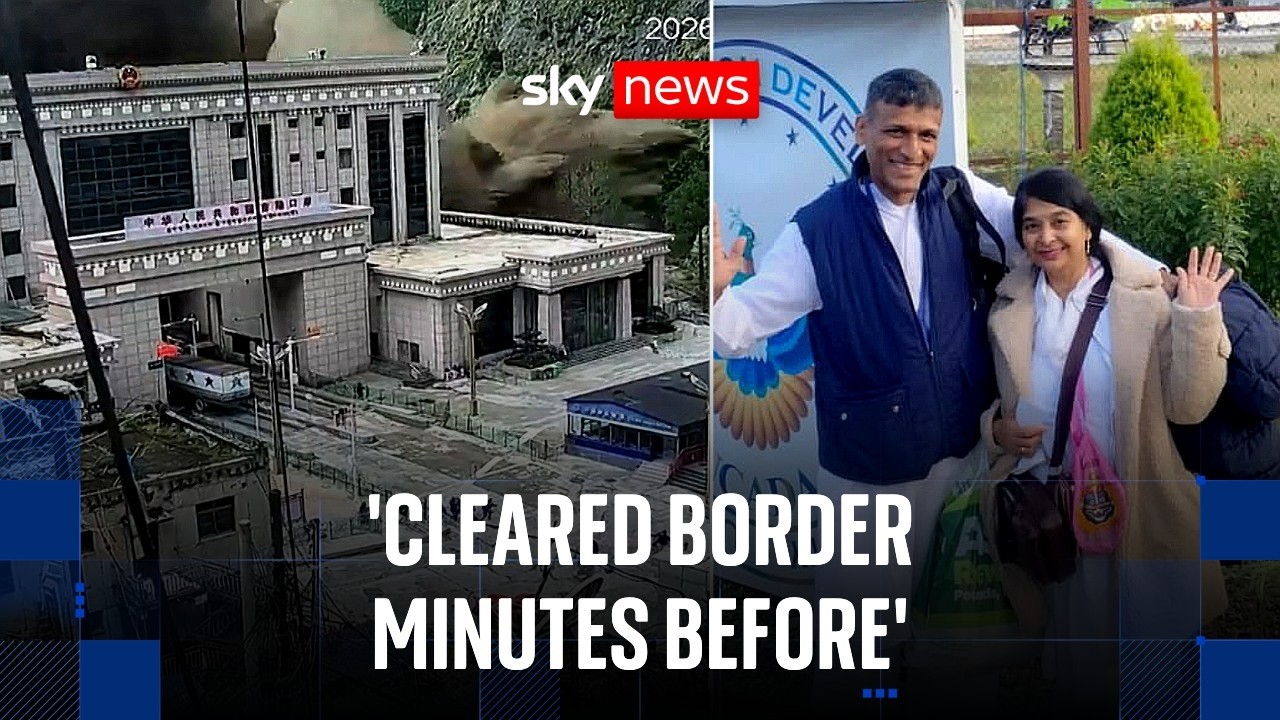 Son of British nationals says his parents cleared border just 15 minutes before landslide