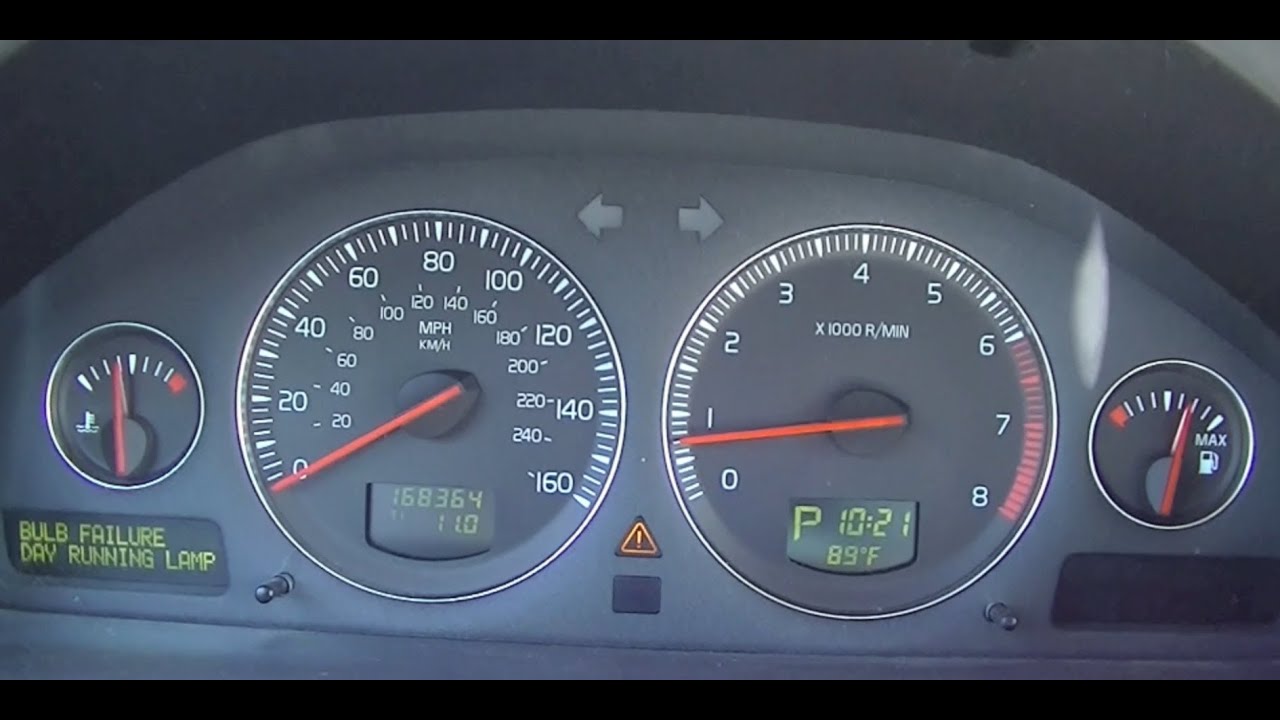 2004 Volvo XC90 - Bulb Failure Day Running Lamp - YouTube