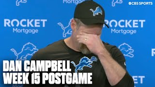 Dan Campbell speaks following Detroit's Week 15 loss to Buffalo: 'it wasn't good enough today'