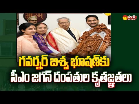 Ap Cm Ys Jagan Bharathi Meet Governor Biswabhusan Harichandan