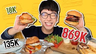 SO SÁNH 3 LOẠI BURGER TỪ RẺ ĐẾN ĐẮT // Ở NHÀ ĂN CẢ THẾ GIỚI SERIES