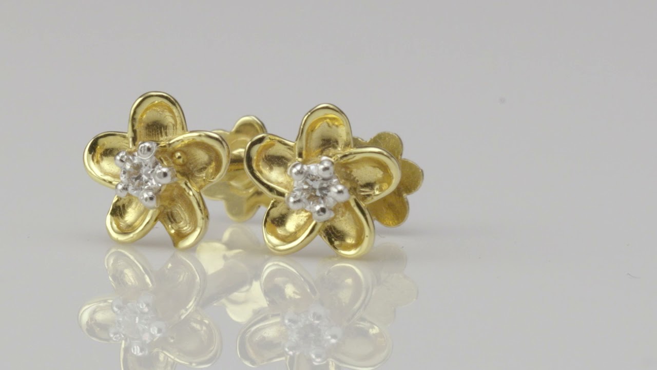 Floret Diamond  Baby Earrings