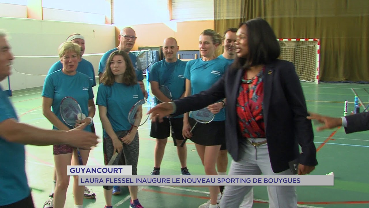 Guyancourt : la Ministre Laura Flesel inaugure le sporting de Bouygues