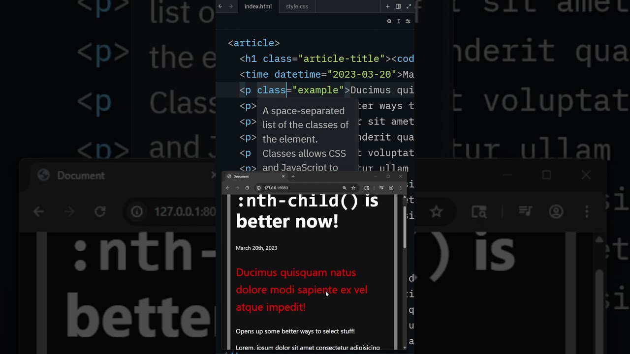 nth-child was upgraded