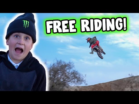HUCKSON DEEGAN'S FIRST TIME FREE RIDING THE HILLS!