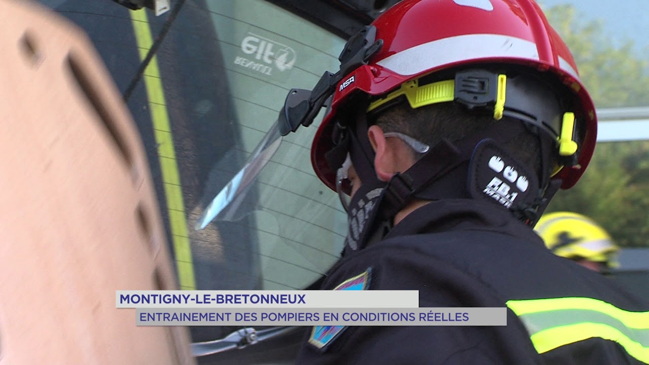 Montigny-le-Bretonneux : entraînement des pompiers en conditions réelles