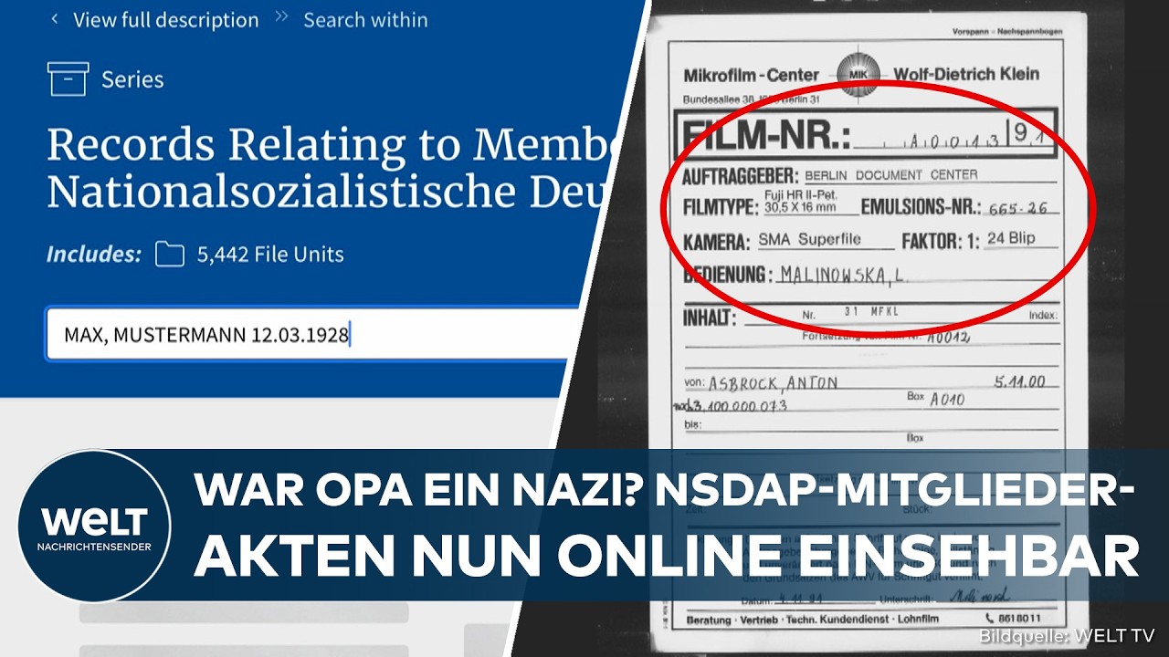 DEUTSCHLAND: NSDAP-Mitgliederkartei online! – Jetzt kommen Familiengeheimnisse ans Licht