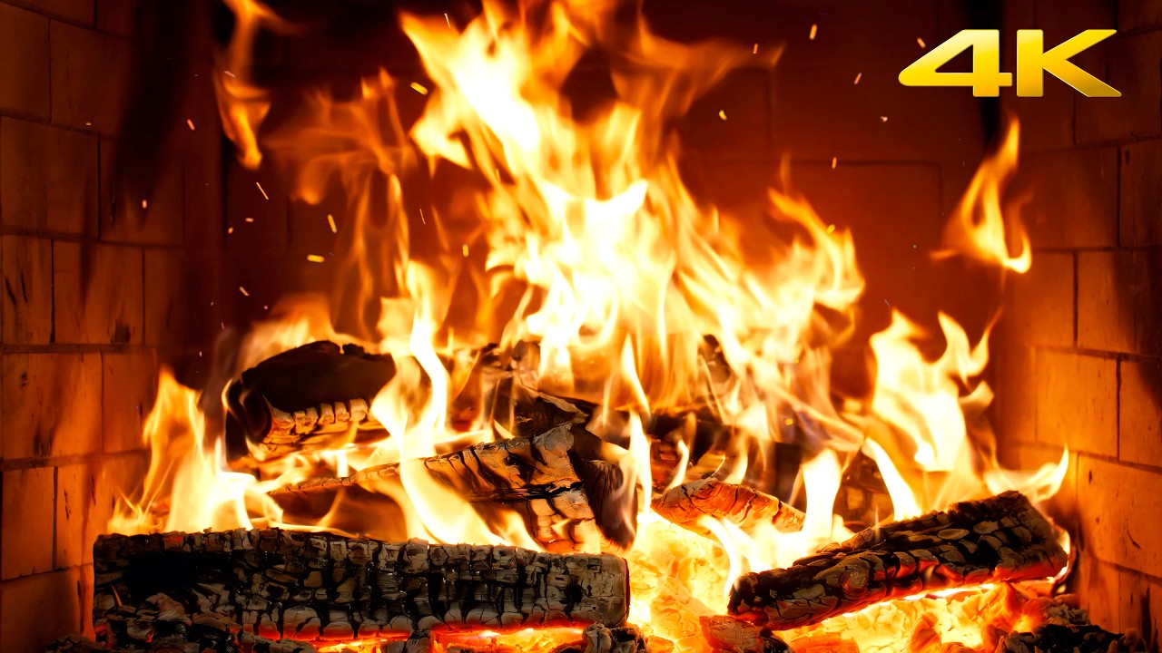 🔥 Cozy Nights by the Fireplace with Glowing Embers and Quiet Crackling for Restful Evenings at Home