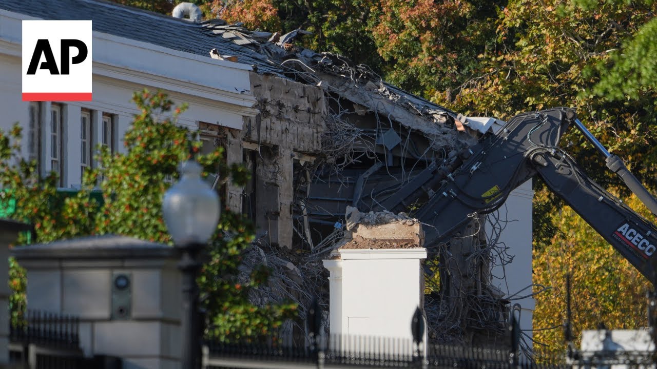 White House demolishes part of the East Wing to build Trump's ballroom