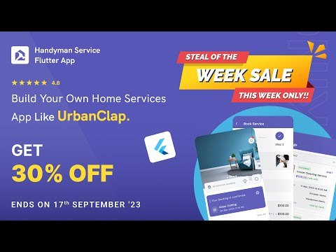 [ Sale Live ] Don't Miss Out on 30% OFF on Handyman App in Our Steal week Sale! | Iqonic Design