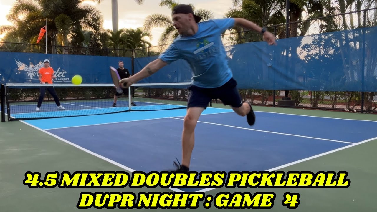 4.5 Mixed Doubles Pickleball | Matt & Ali vs Steve & Fab | Game 4 | Aztec Rv Resort | Florida