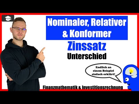 Nominaler Relativer Konformer Zinssatz Unterschied - An einem Beispiel erklärt