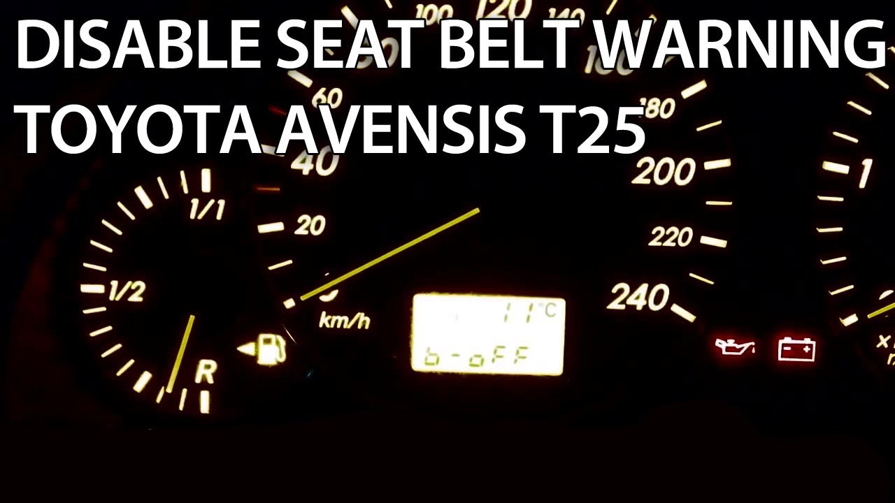 Toyota yaris seat belt alarm disable