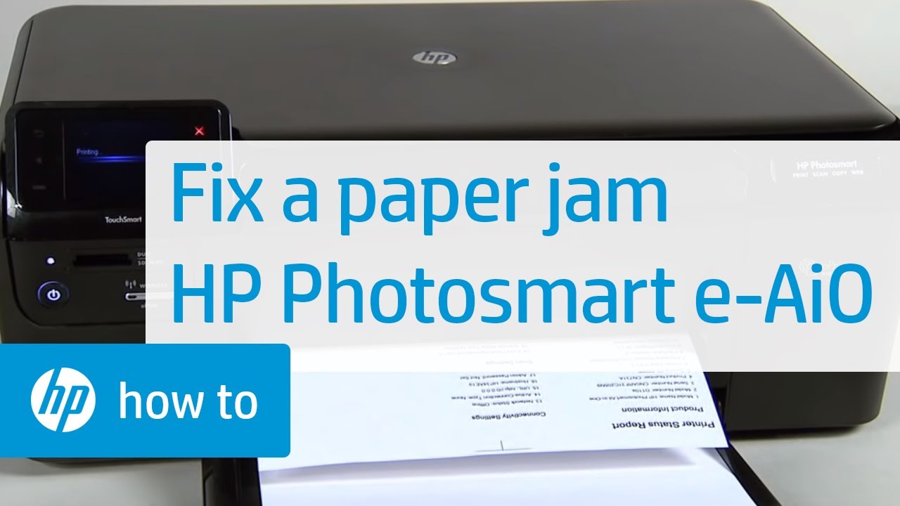 Fixing A Paper Jam HP Photosmart E All In One Printer D110a YouTube