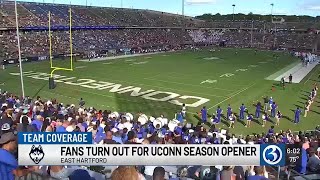 Fans fill the stands for UConn vs CCSU football matchup