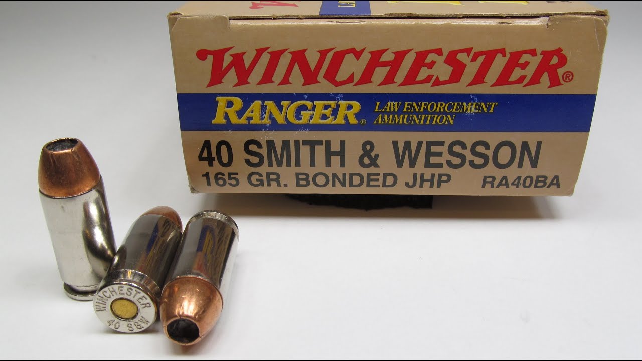 WInchester Ranger 40 S&W 165 Grain Bonded JHP Clear Gel Test - YouTube