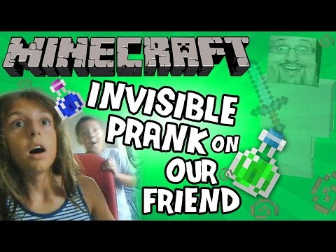 Mike & Lex Prank A Friend W/ Minecraft Invisibility Potion 