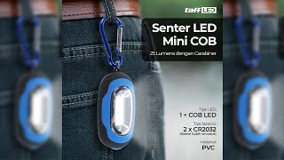 Pratinjau video produk TaffLED Senter LED Mini COB 25 Lumens dengan Carabiner - BM-9402