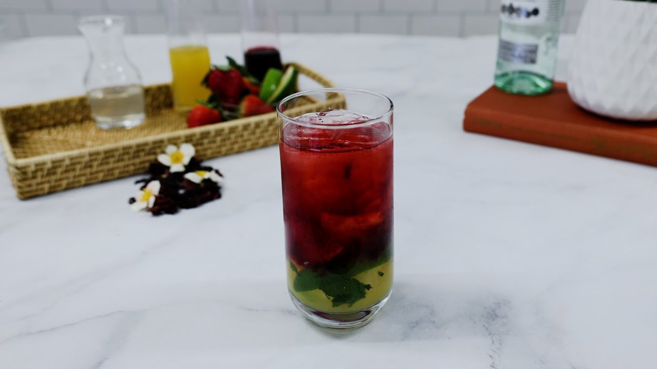 Tropical Hibiscus Rum Smash Recipe