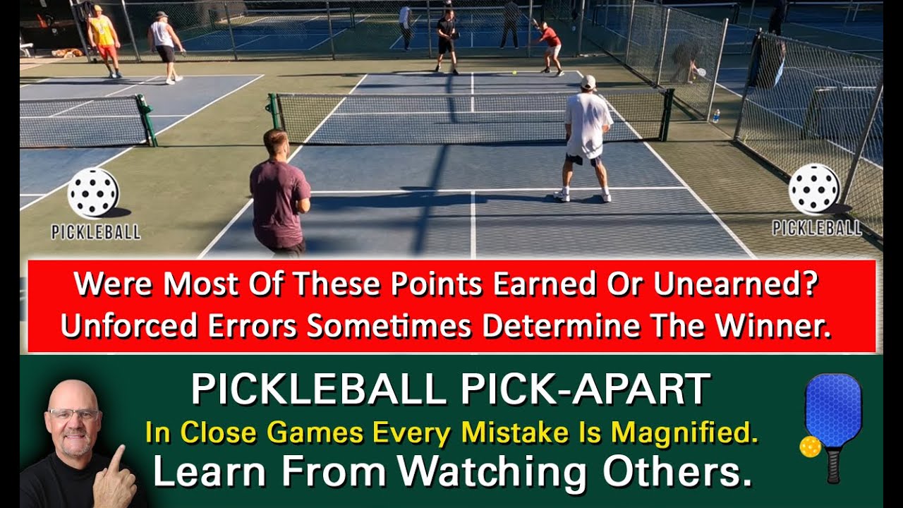 Pickleball! Points Given Away vs Points Earned! Usually The Difference In Who Wins And Who Loses!