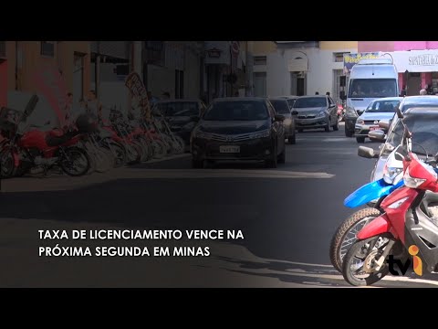Vídeo: Taxa de licenciamento vence na próxima segunda em Minas