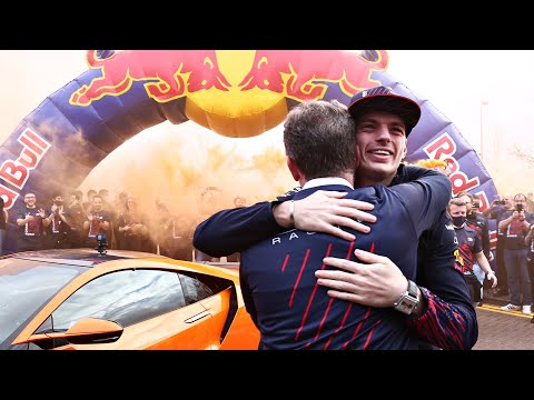 World Champion Max Verstappen Visits The Red Bull Racing Factory