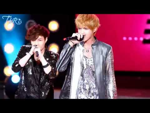120627 EXO-M Kris and Lay rap battle 'Two Moon' at Exceptionally Unlike Another