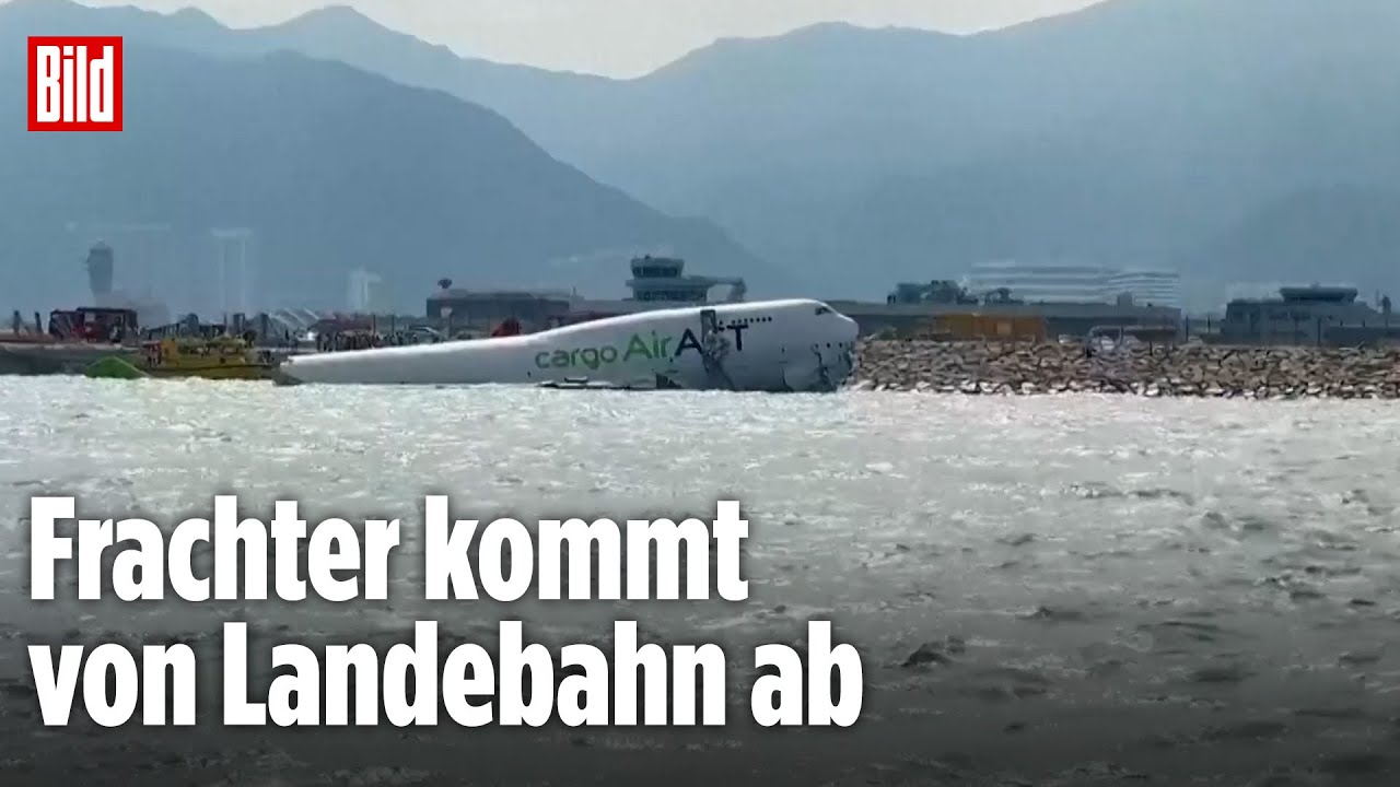 Flugzeug-Drama in Hongkong: Boeing 747 kollidiert mit Auto