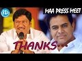 MAA President Rajendra Prasad Says Thanks to Minister KTR