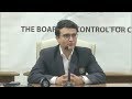 New BCCI President Sourav Ganguly addresses media in Mumbai