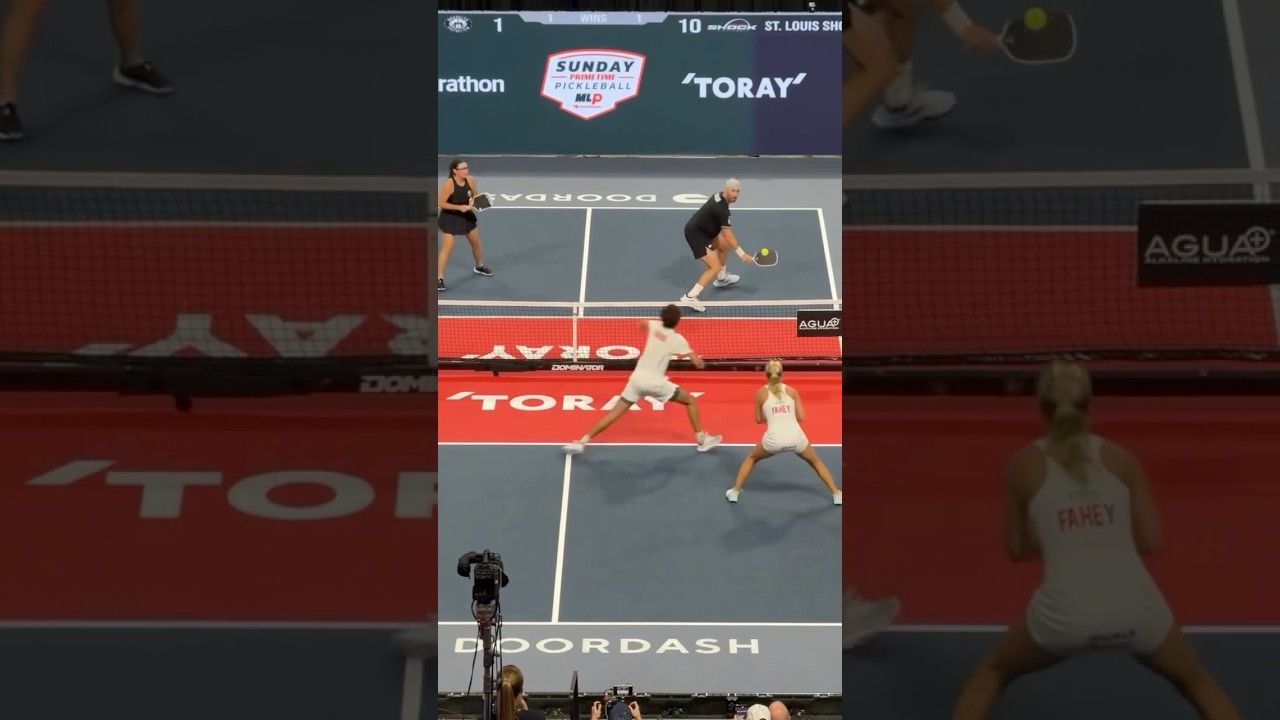 This athleticism is NEXT level 😱 🎥: ​⁠@MajorLeaguePickleball #shorts #pickleball