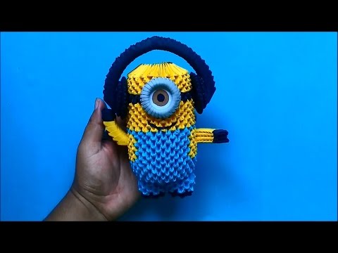 box transforming instructions flower origami Origami Me hacer favorito Minions Cómo (Despicable Mi 3D villano