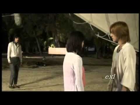 Kim Hyun Joong and Goo Hye Sun Making Kiss scene